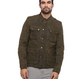 Royal Enfield Olive Regular Fit Jacket-image-10