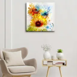 999store Multicolor Sunflowers Wall Painting-14