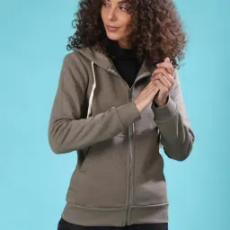 Campus Sutra Green Regular Fit Hoodie-image-25