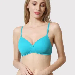 Van Heusen Comfort Fit Anti Bacterial Wireless Solid Bra - Peacock Blue-picture-28