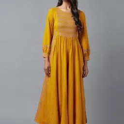 W Mustard Embroidered Jumpsuit-picture-41
