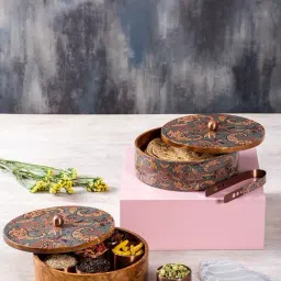 Nestroots Printed Grey Wood Serving Set of 2-13
