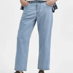 SELECTED HOMME Light Blue Denim Relaxed Fit Jeans-image-3