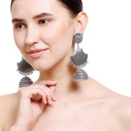 Imli Street Silver Jhumki Earrings-picture-45
