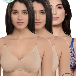 Inner Sense Beige & Blue Full Coverage Backless Bra - Pack of 3-image-21