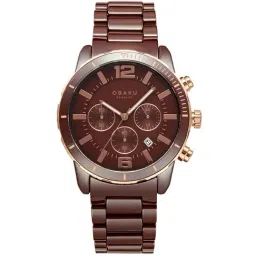 OBAKU V278GCXNCN Falk Walnut Chronograph Watch for Men-13