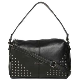 Marina Galanti Black Rivets Medium Baguette Bag-image-44