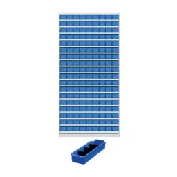 Universal UMASU26 White & Blue 8 Shelves 21 Bins Storage Rack-17