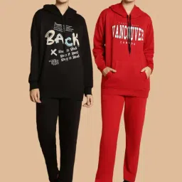 Vimal Jonney Black & Maroon Printed Tracksuit - Pack Of 2-picture-19