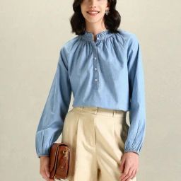 U.S. Polo Assn. Light Blue Cotton Regular Fit Shirt-image-71