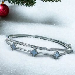Taraash 925 Sterling Silver Clove Design Bangle for Women & Girls-26