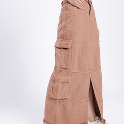 DressBerry Versatile Vogue Cargo Style Denim Maxi Skirt-image-63