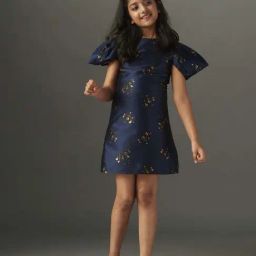 KidsDew Kids Navy Printed Dress-image-15