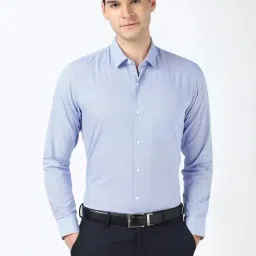 Peter England Blue Regular Fit Printed Shirt-image-94