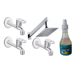 GENERIC Prime Faucet Set with Shower Stainless Steel Chrome Finish Silver, FG1048 ( Pack of 5)-image-88