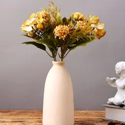 Myntra Elegant Homes Beige Bottle-Shaped Ceramic Matte Flower Vase-image-28