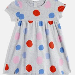mothercare Girls Abstract Printed Pure Cotton Fit & Flare Dress-17