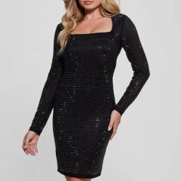 Guess Black Print Full Sleeves Dress-image-25