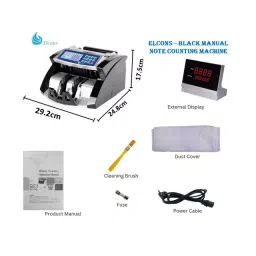 Elcons Manual Note Counting Machine 1000 notes/min, Black Manual image 3