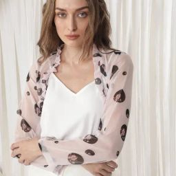 RAREISM Pink Polyester Printed Long Sleeves Shrug-picture-28