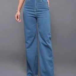 Miss Chase Blue Denim Solid Jeans-picture-20