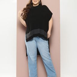 Sztori Plus Size High Low Longline Pullover-image-82