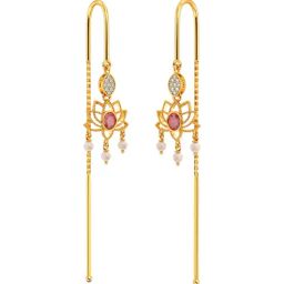 Joyalukkas 22k (916) Yellow Gold Floret Earring for Women-image-57