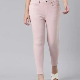 Go Colors! Baby Pink Mid Rise Jeggings-picture-39