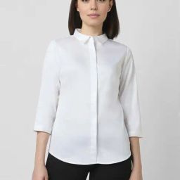 Van Heusen White Cotton Formal Shirt-image-87