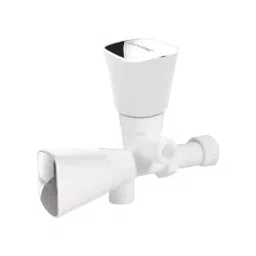 SUPREME Crown Series 2-Way Right Angle Stop Tap Full Turn Plastic, Milky White-image-5