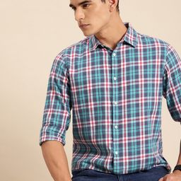 Being Human Pure Cotton Slim Fit Checked Casual Shirt-picture-9