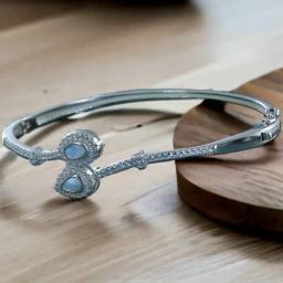 Taraash 925 Sterling Silver Openable Kada Bangle for Women & Girls-image-54