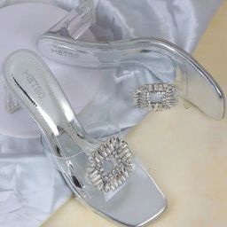 Metro Women's Silver Casual Sandals-picture-31