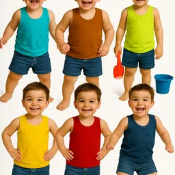 CORTICA Pack of 6 Premium Cotton Vests | Daily & Nightwear | Assorted Prints & Colours-image-14