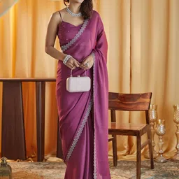 kasee Beads and Stones Pure Chiffon Saree-55