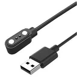KP Smartwatch 2 Pin Magnetic USB Cable 45 cm Black for W26 & W26+, syma110-image-54