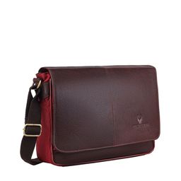 WildHorn Men Maroon & Brown Messenger Bag-image-29