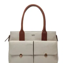Tohl Galway Ivory White Solid Leather Handbag-47