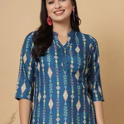 RAASSIO Ethnic Motifs Printed Kurti-image-66