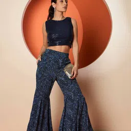 Antheaa Women Printed Smart Trousers-image-93