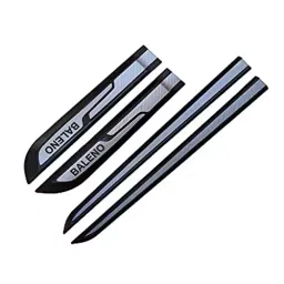 Auto Pearl Car Door Side Beading Moulding ‎Black & Silver Compatible For Maruti Suzuki Baleno (Set of 4 Pcs)-image-87