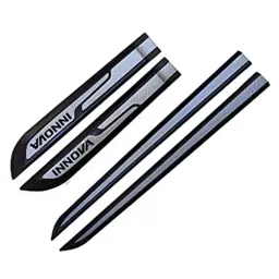 Auto Pearl Car Door Side Beading Moulding ‎Black & Silver Compatible For Toyota Innova (Set of 4 Pcs)-image-88