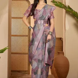 Moda Rapido Purple Art Silk Striped Sarees-picture-48