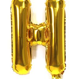 Bubble Trouble English Alphabet Letters Foil Letter Balloons for Party Decoration Letter H - Gold-image-82