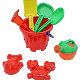 BitFeex Beach Sand Game Castle Building Plastic Beach Toy Set For Kids Summer Fun Creative Activity Playset Multicolor - 8 Pieces-26