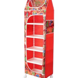 Little One's   6 Plastic Shelves Baby Wardrobe Toy Organizer   Jungle Red   TB6 AR-24