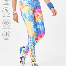 Pine Active Full Length Super Stretch Leggings Text Print - Multicolour-image-94