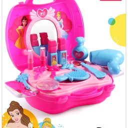 Babyhug Disney Princess My Vanity Makeup Suitcase Playset 21 Pieces - Pink-picture-23