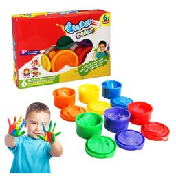 Bunie DIY Coloring Finger Painting Kit for Kids Art and Craft - 6 Colors Multicolor-8