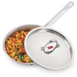HAZEL Triply Stainless Steel Induction Bottom Fry Pan With Steel Lid, 2 Litre, 28 cm-picture-12